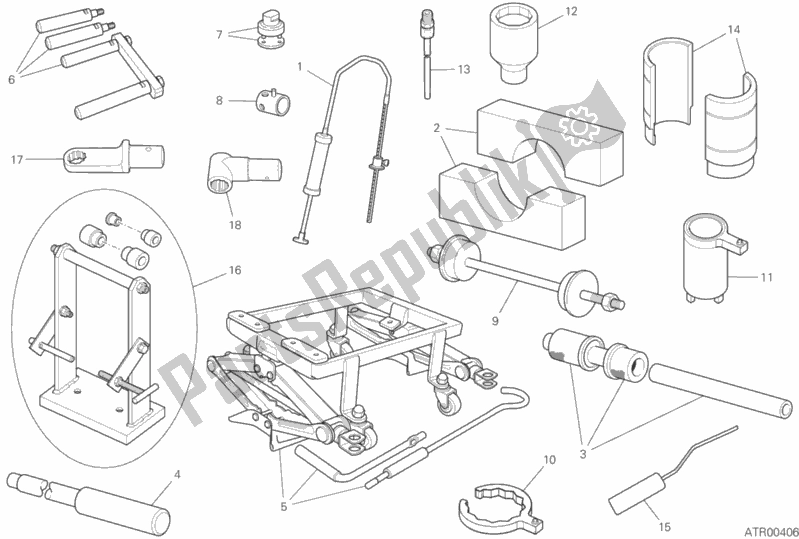 Tutte le parti per il 01b - Strumenti Di Servizio Per Officina del Ducati Multistrada 950 S SW 2019